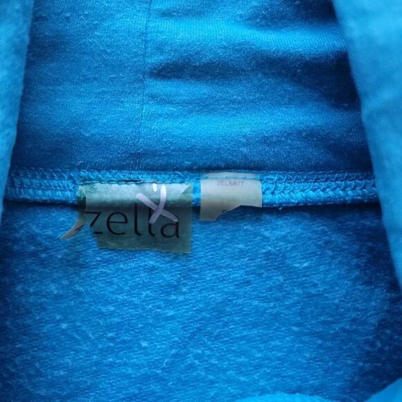 Zella womens Sz S blue pullover workout sweater - Picture 6 of 8